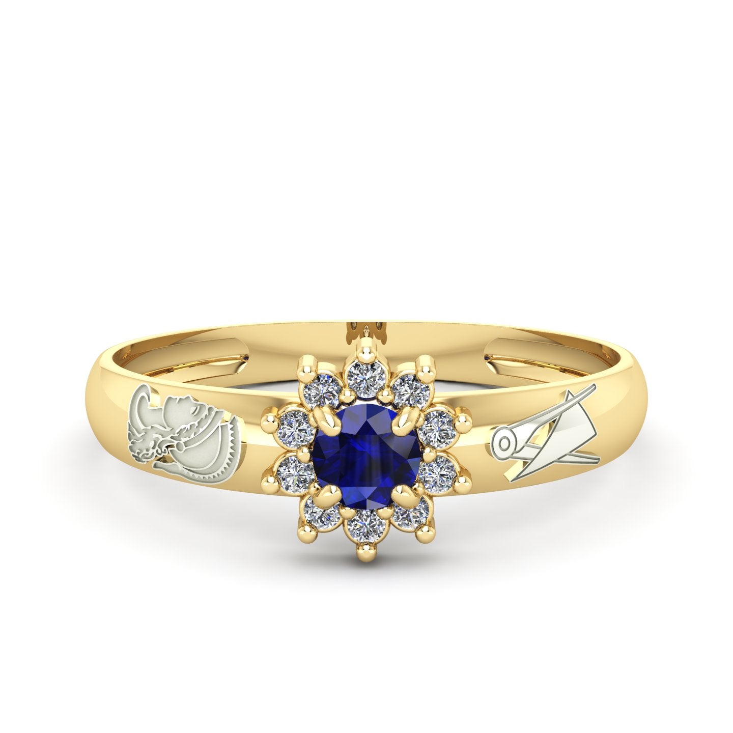 Anel de Formatura de Engenharia de Produção Evermore Ouro 18k