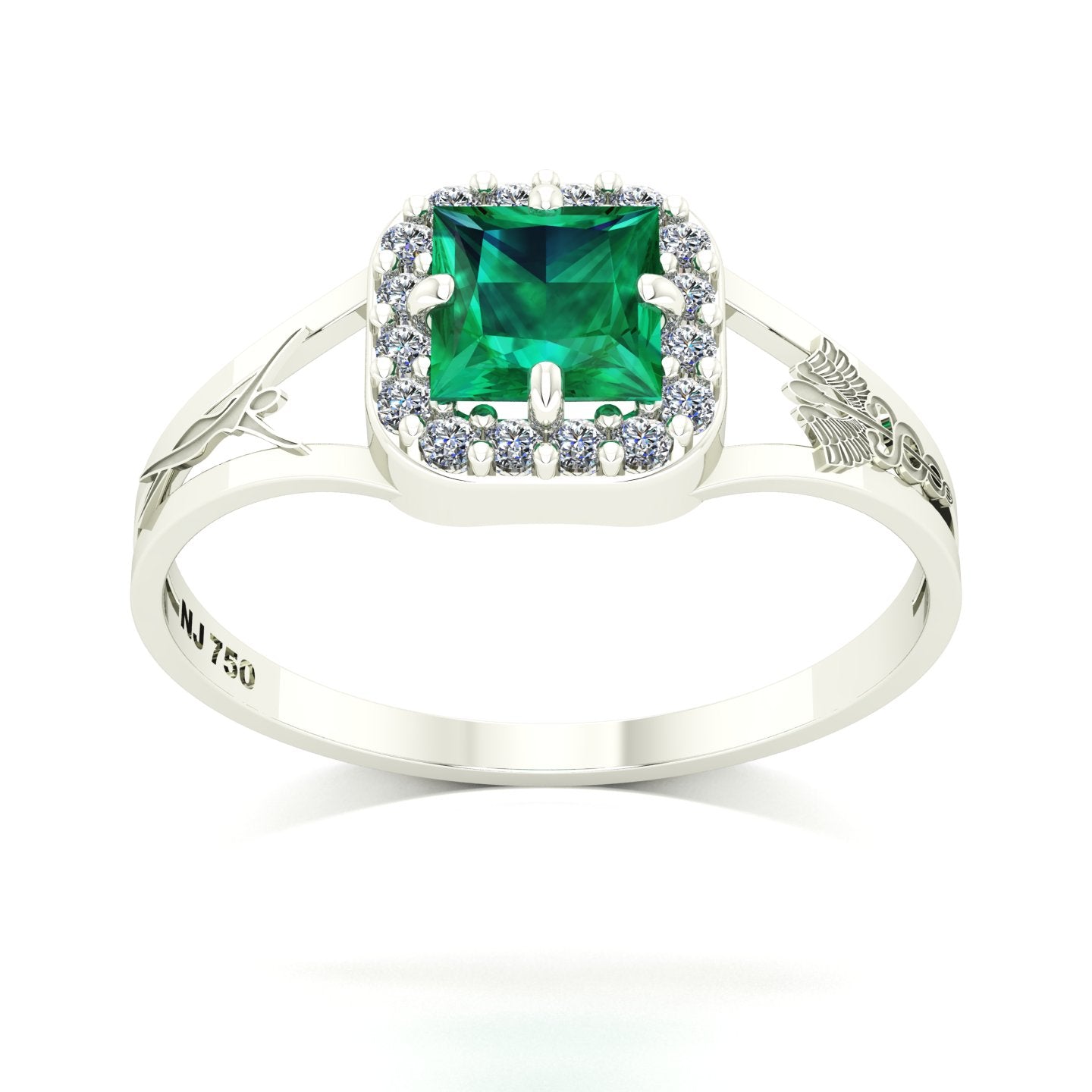 Anel de Formatura de Estética Big Square Ouro 18k