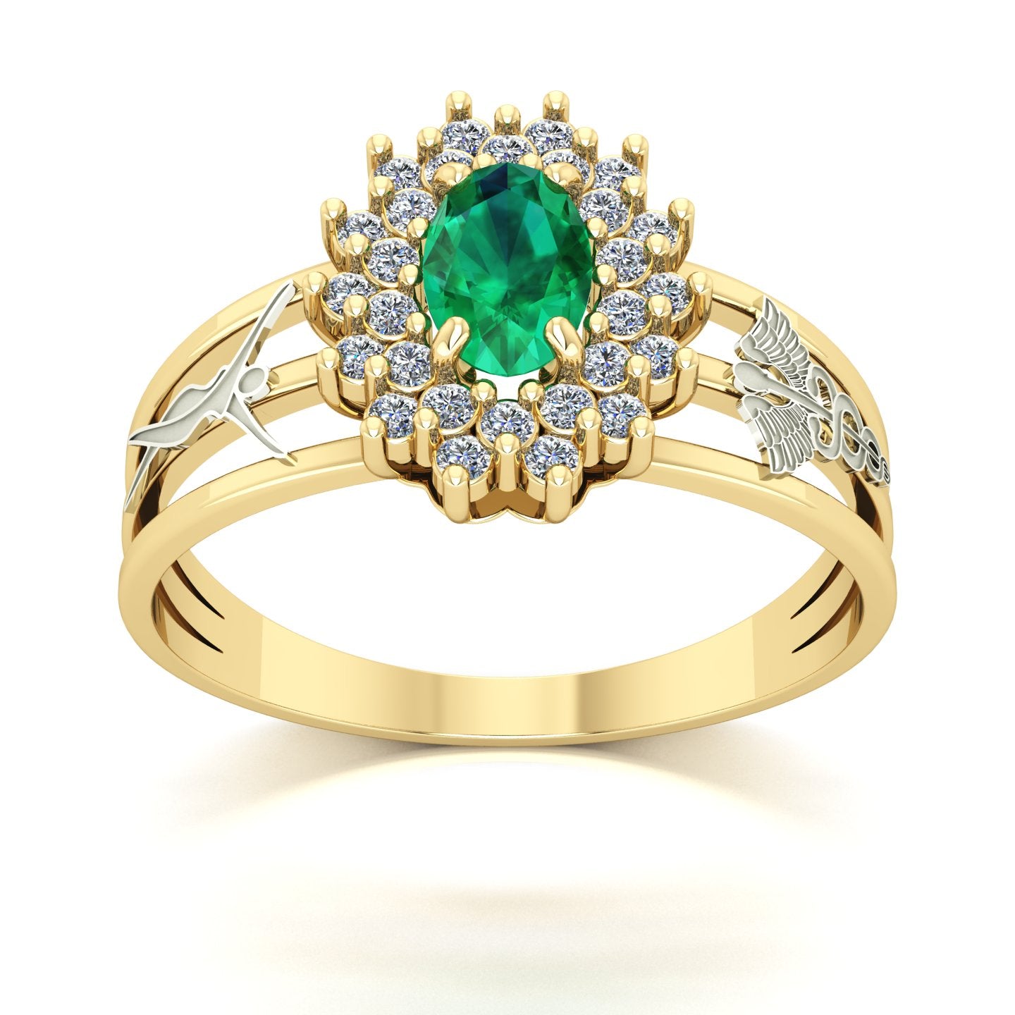 Anel de Formatura de Estética Bright Ouro 18k