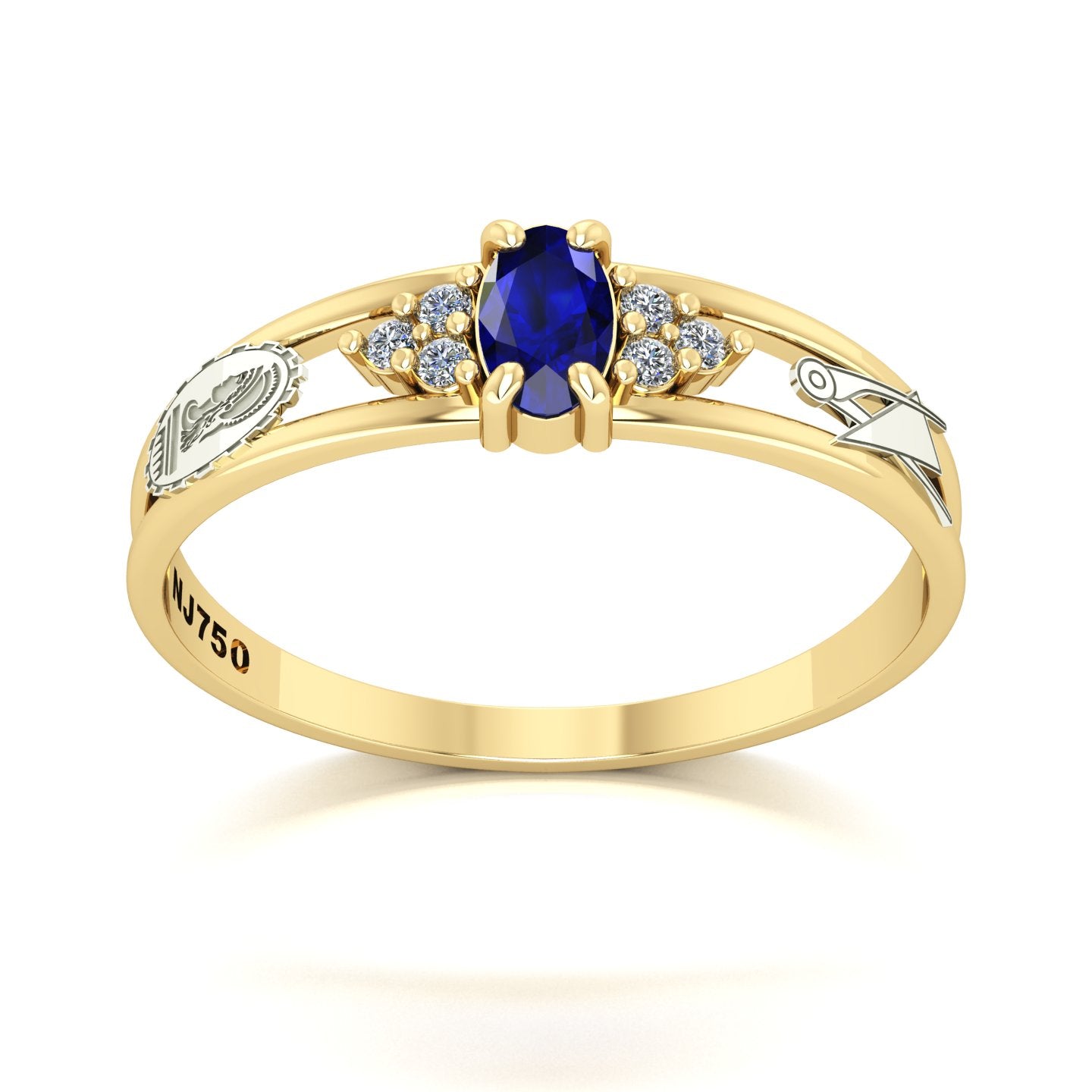 Anel de Formatura de Engenharia Civil Eternus III Ouro 18k