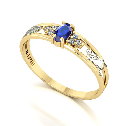 Anel de Formatura de Engenharia de Produção Eternus III Ouro 18k