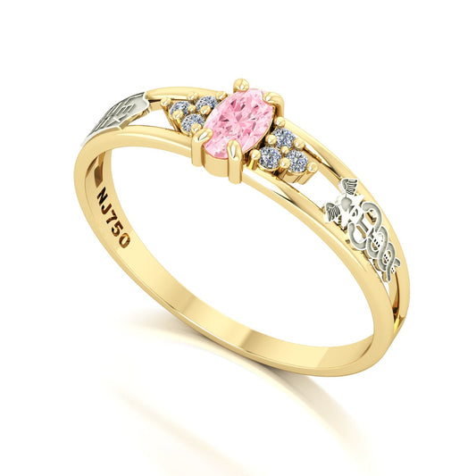 Anel de Formatura de Ciências Contábeis Eternus III Ouro 18k