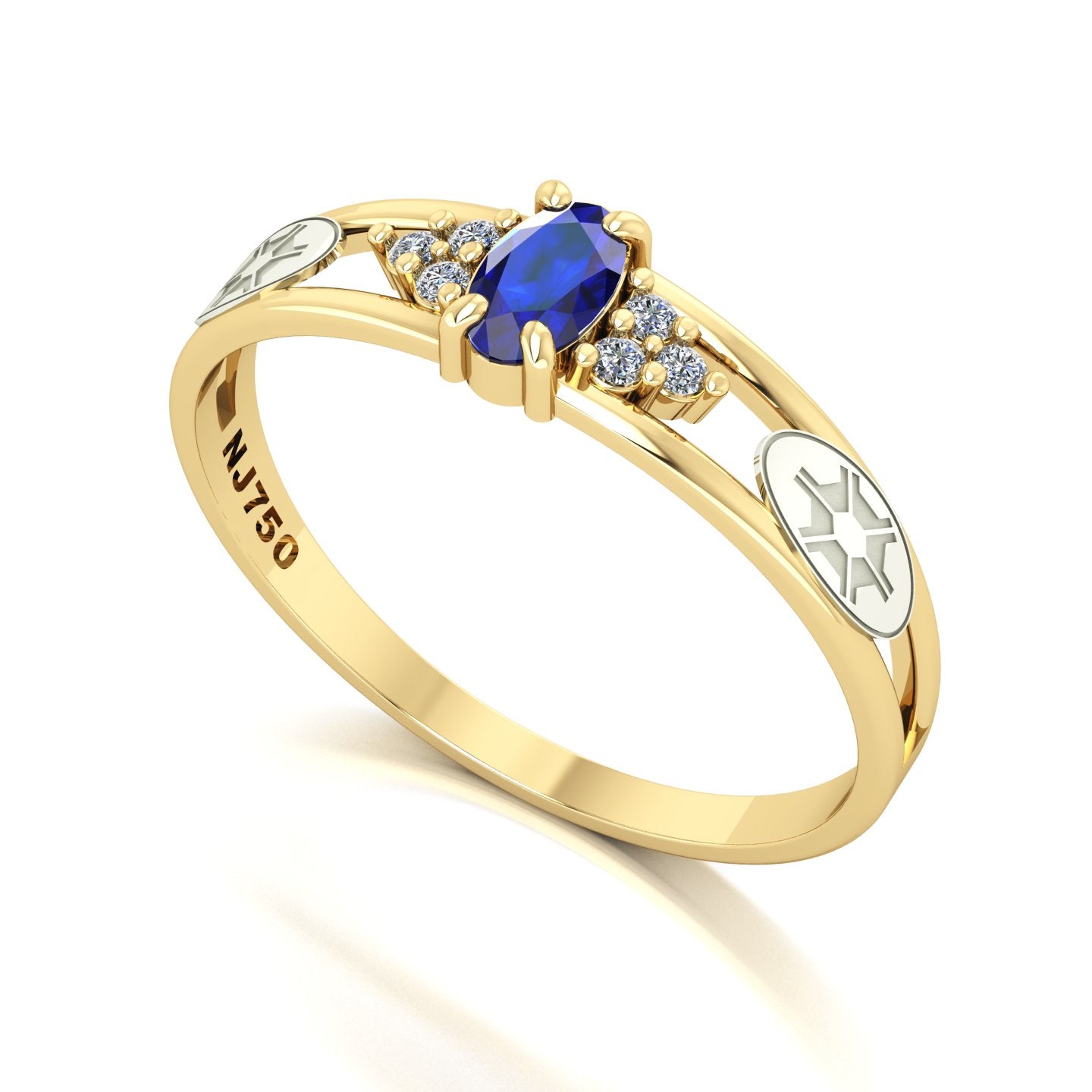 Anel de Formatura de Engenharia Agronômica Eternus III Ouro 18k