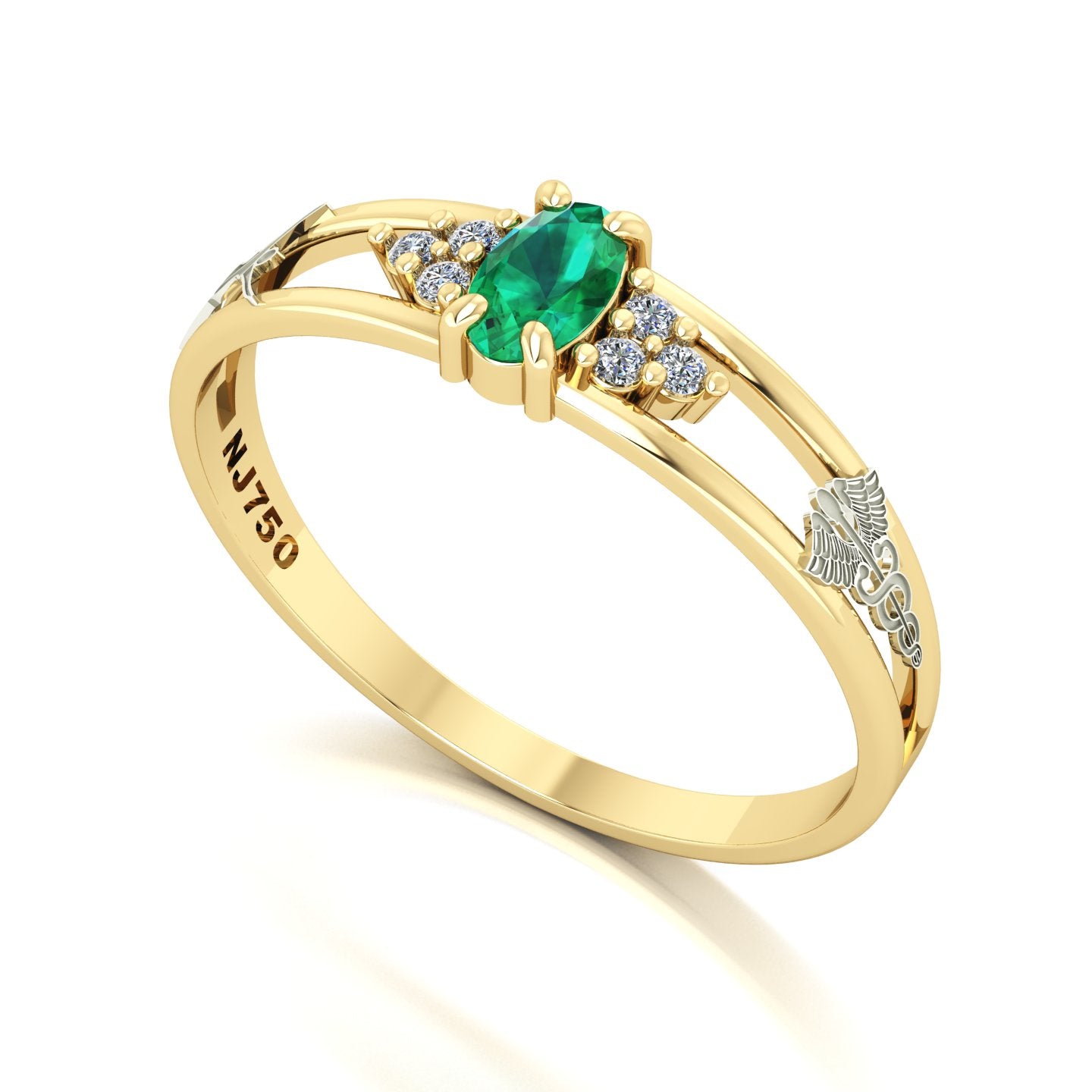 Anel de Formatura de Estética Eternus III Ouro 18k