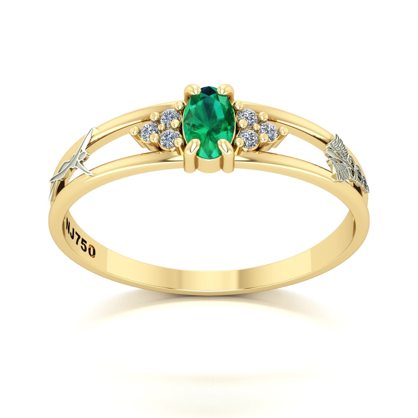 Anel de Formatura de Estética Eternus III Ouro 18k