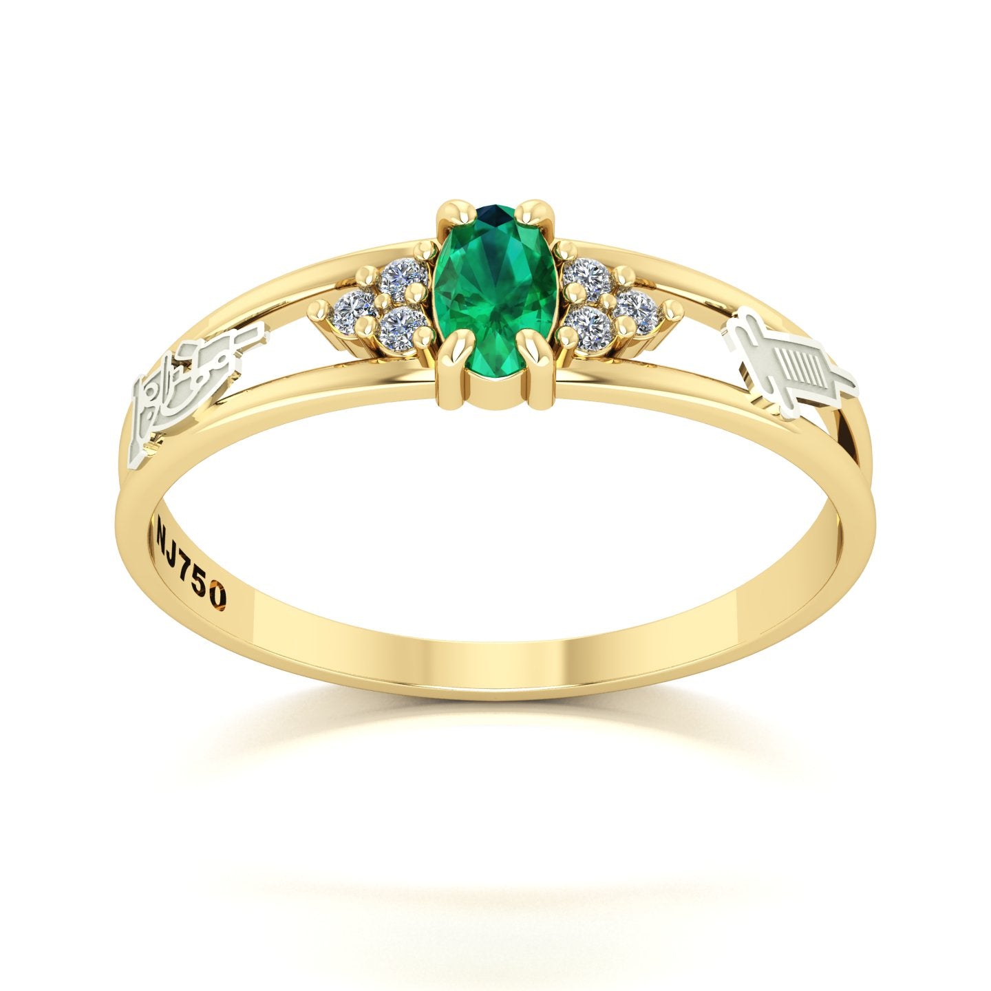 Anel de Formatura de Biomedicina Eternus III Ouro 18k
