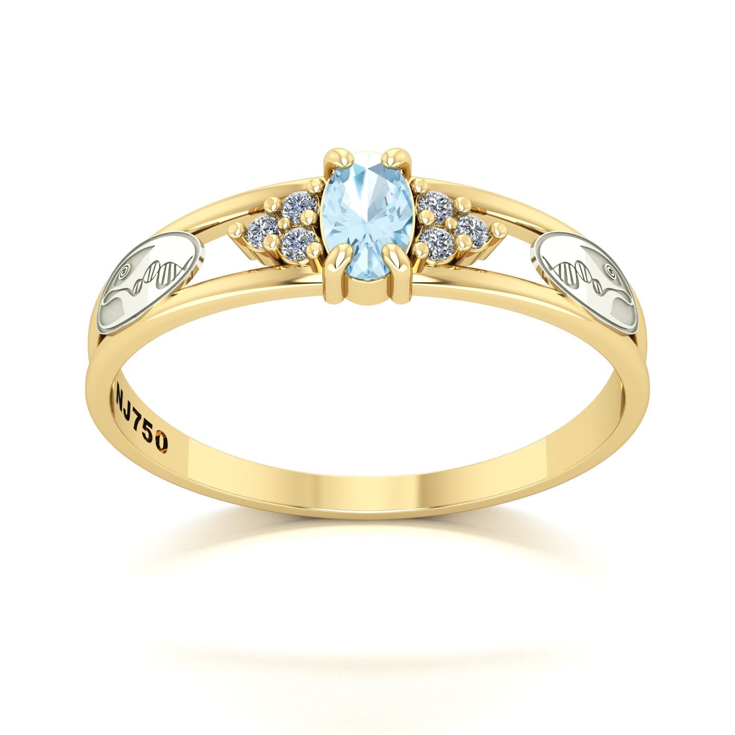 Anel de Formatura de Biologia Eternus III Ouro 18k