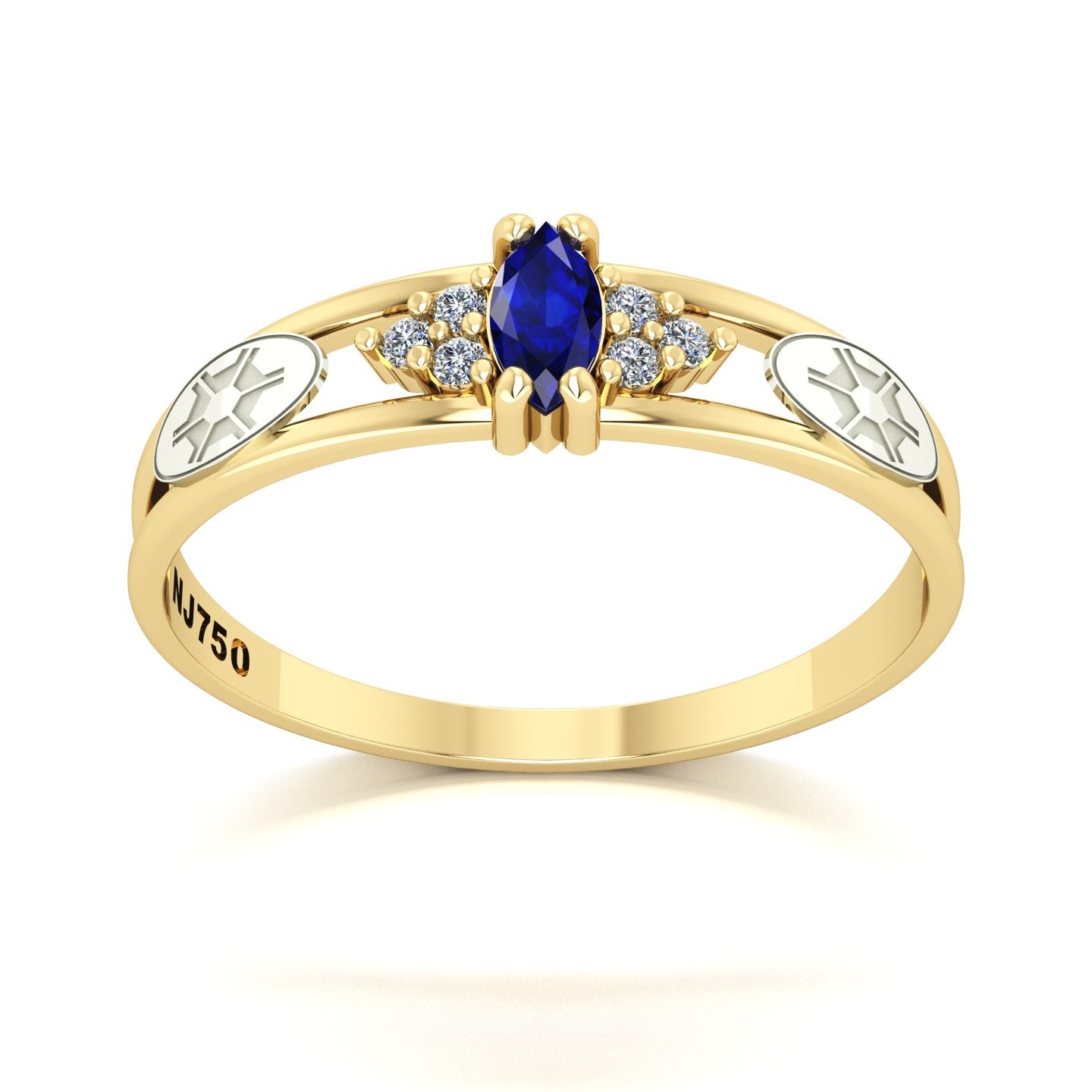 Anel de Formatura de Engenharia Agronômica Eternus II Ouro 18k