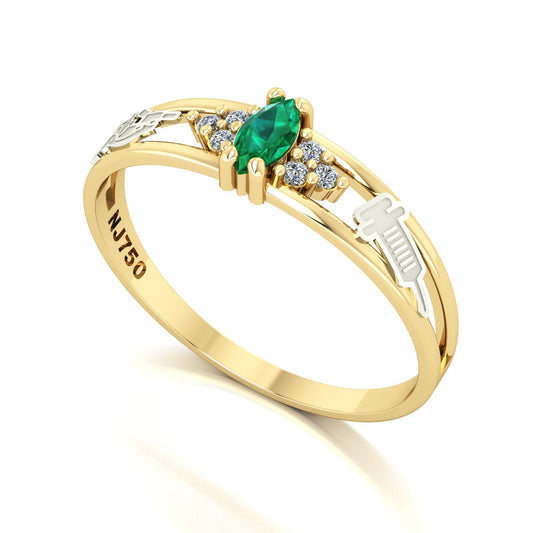 Anel de Formatura de Biomedicina Eternus II Ouro 18k