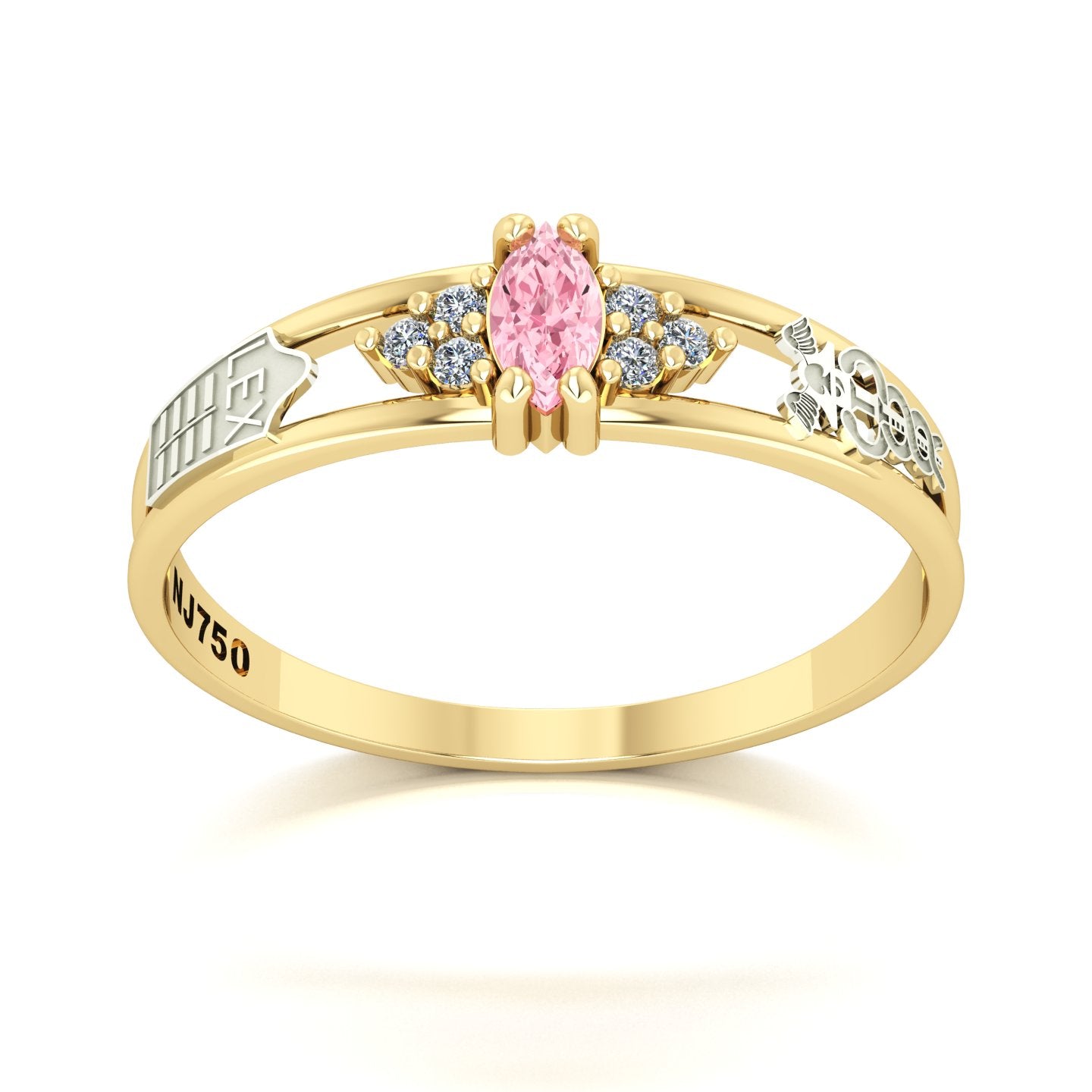 Anel de Formatura de Ciências Contábeis Eternus II Ouro 18k