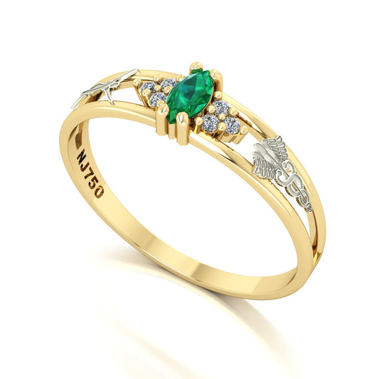 Anel de Formatura de Estética Eternus II Ouro 18k