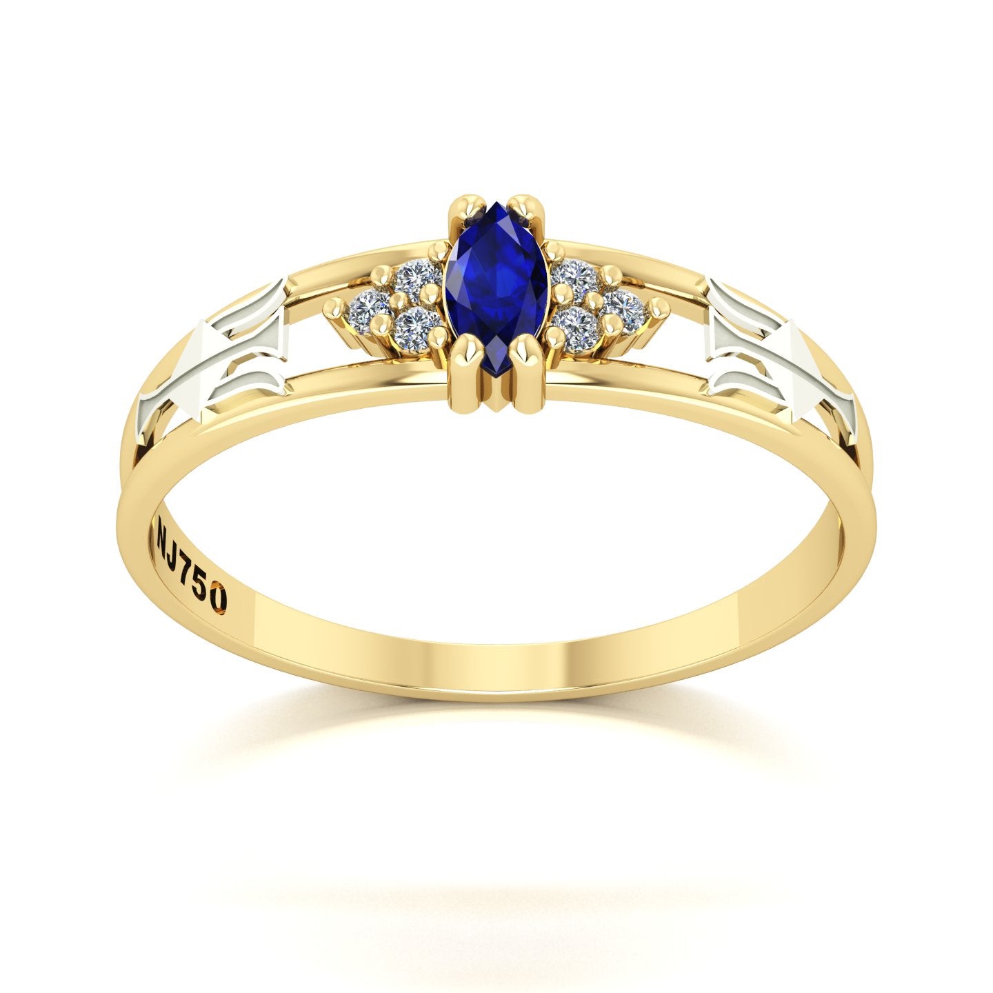 Anel de Formatura de Recursos Humanos Eternus II Ouro 18k