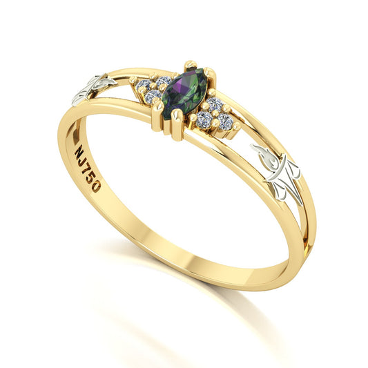 Anel de Formatura de Serviço Social Eternus II Ouro 18k