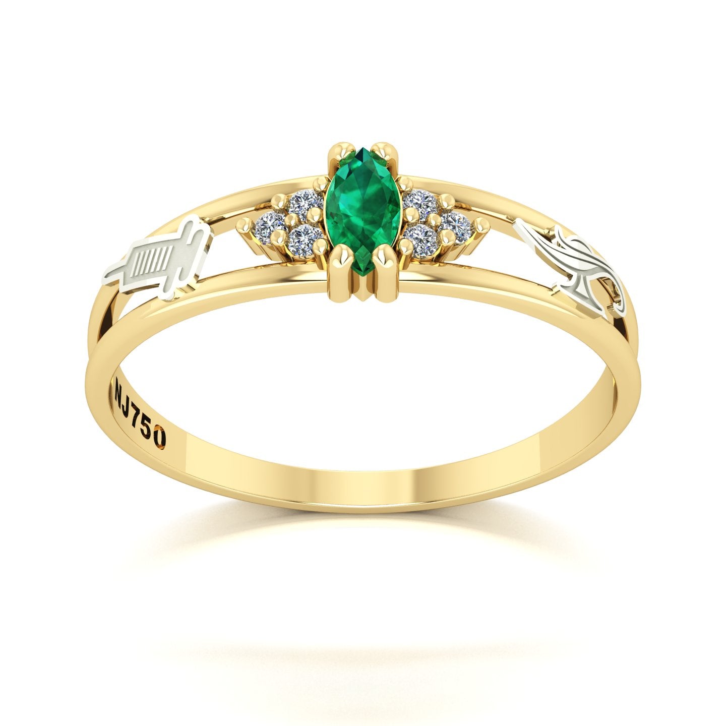 Anel de Formatura de Técnico em Enfermagem Eternus II Ouro 18k