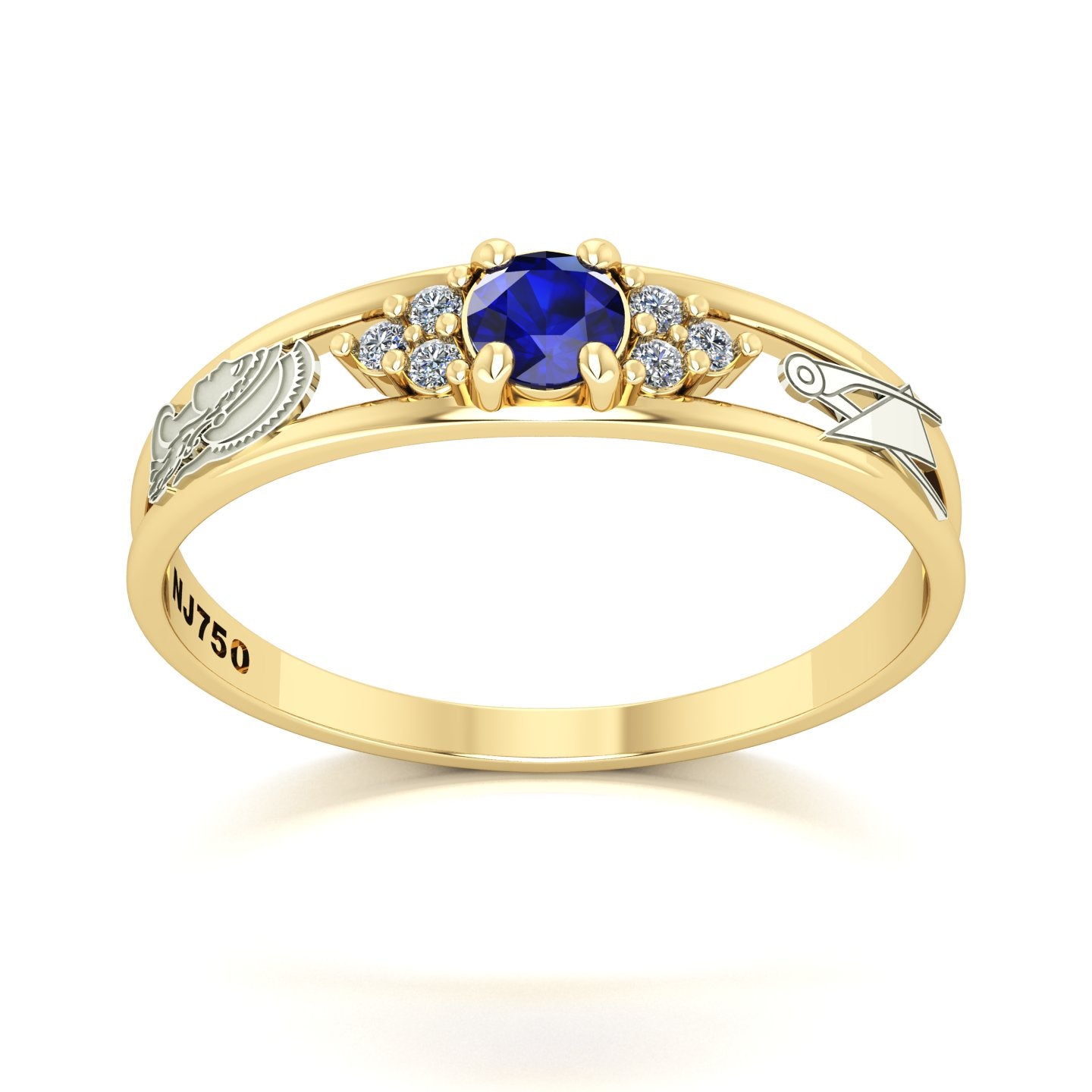 Anel de Formatura de Engenharia de Produção Eternus IV Ouro 18k
