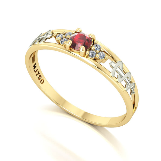 Anel de Formatura de Odontologia Eternus IV Ouro 18k