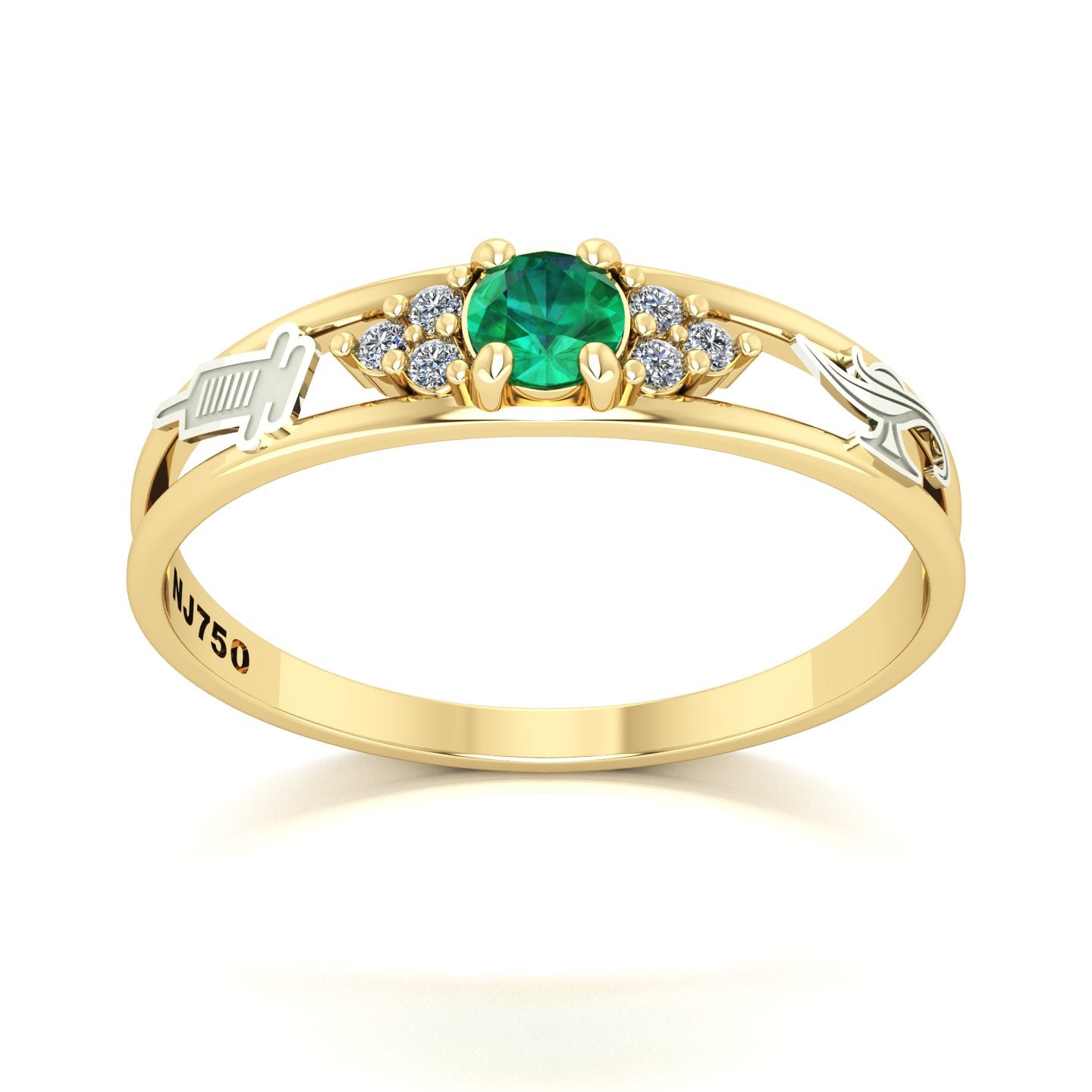 Anel de Formatura de Técnico em Enfermagem Eternus IV Ouro 18k