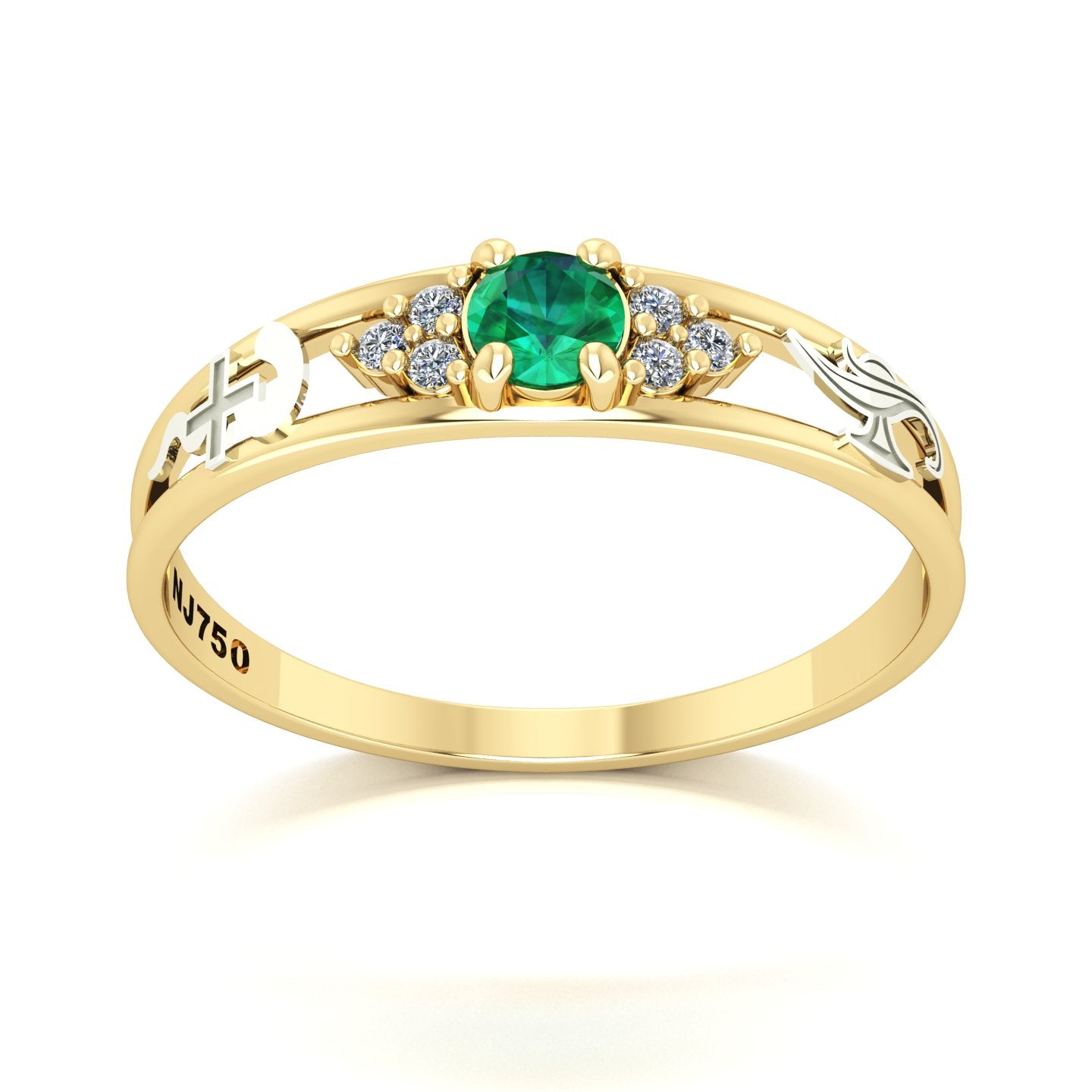Anel de Formatura de Enfermagem Eternus IV Ouro 18k