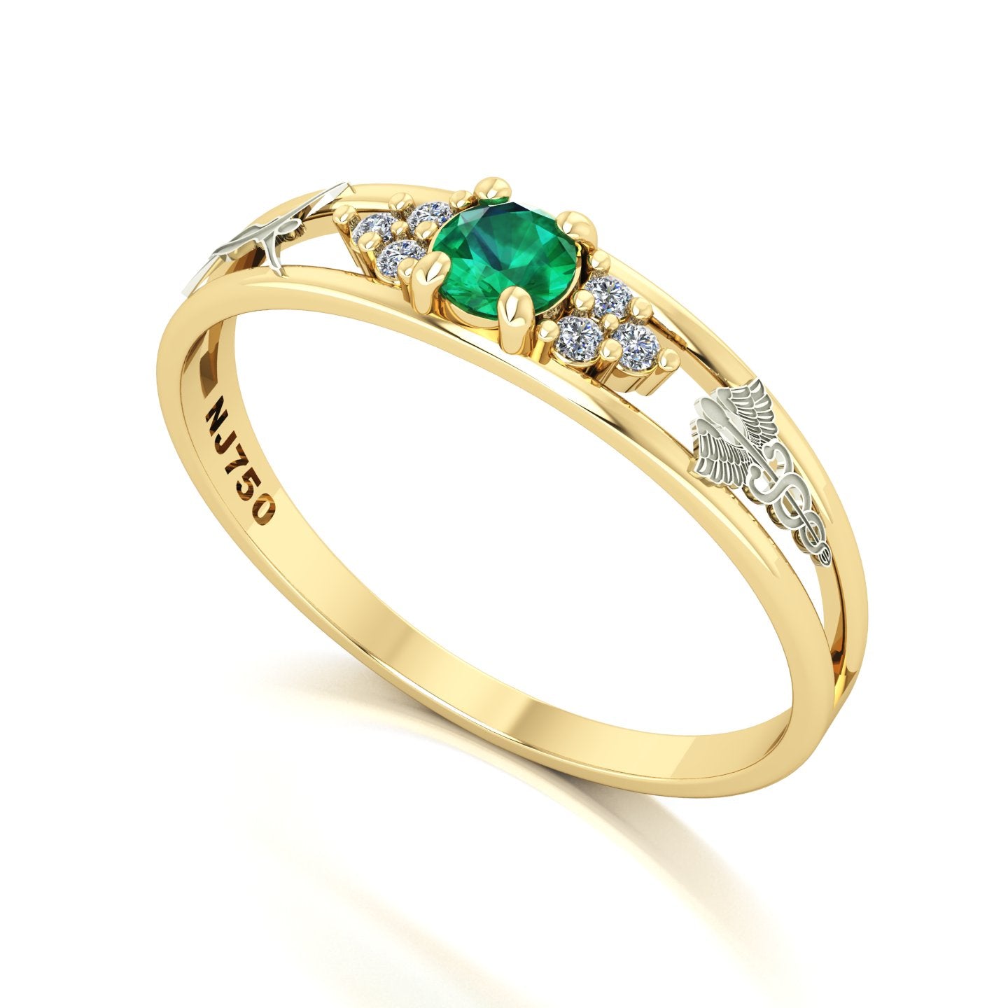 Anel de Formatura de Estética Eternus IV Ouro 18k