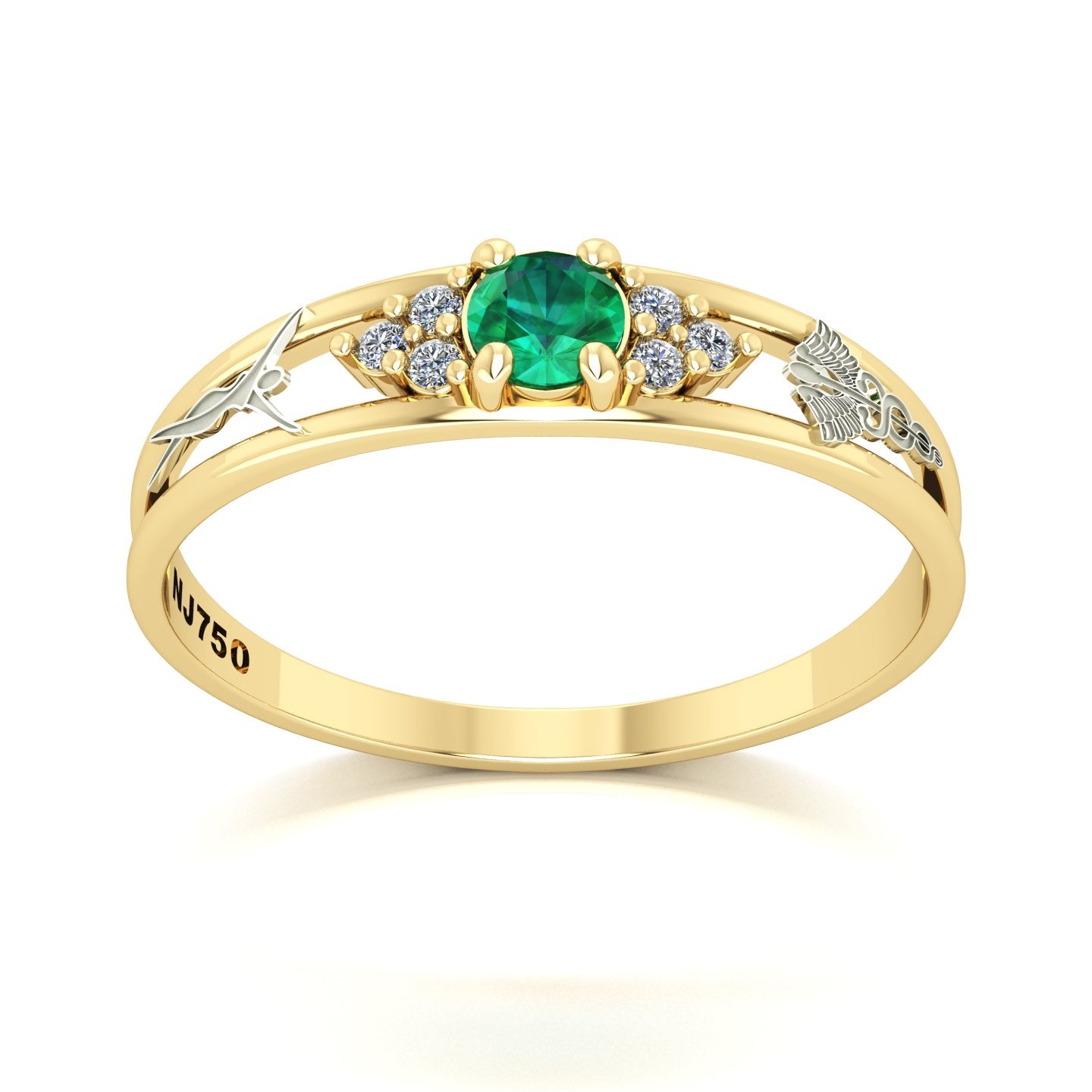 Anel de Formatura de Estética Eternus IV Ouro 18k