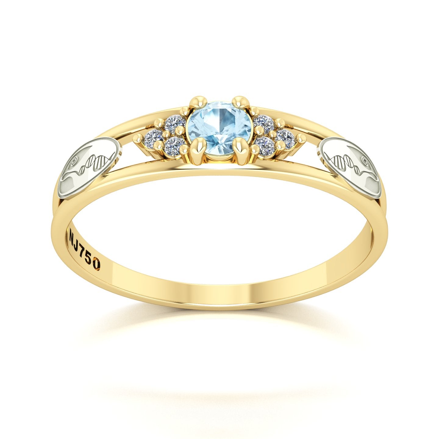 Anel de Formatura de Biologia Eternus IV Ouro 18k