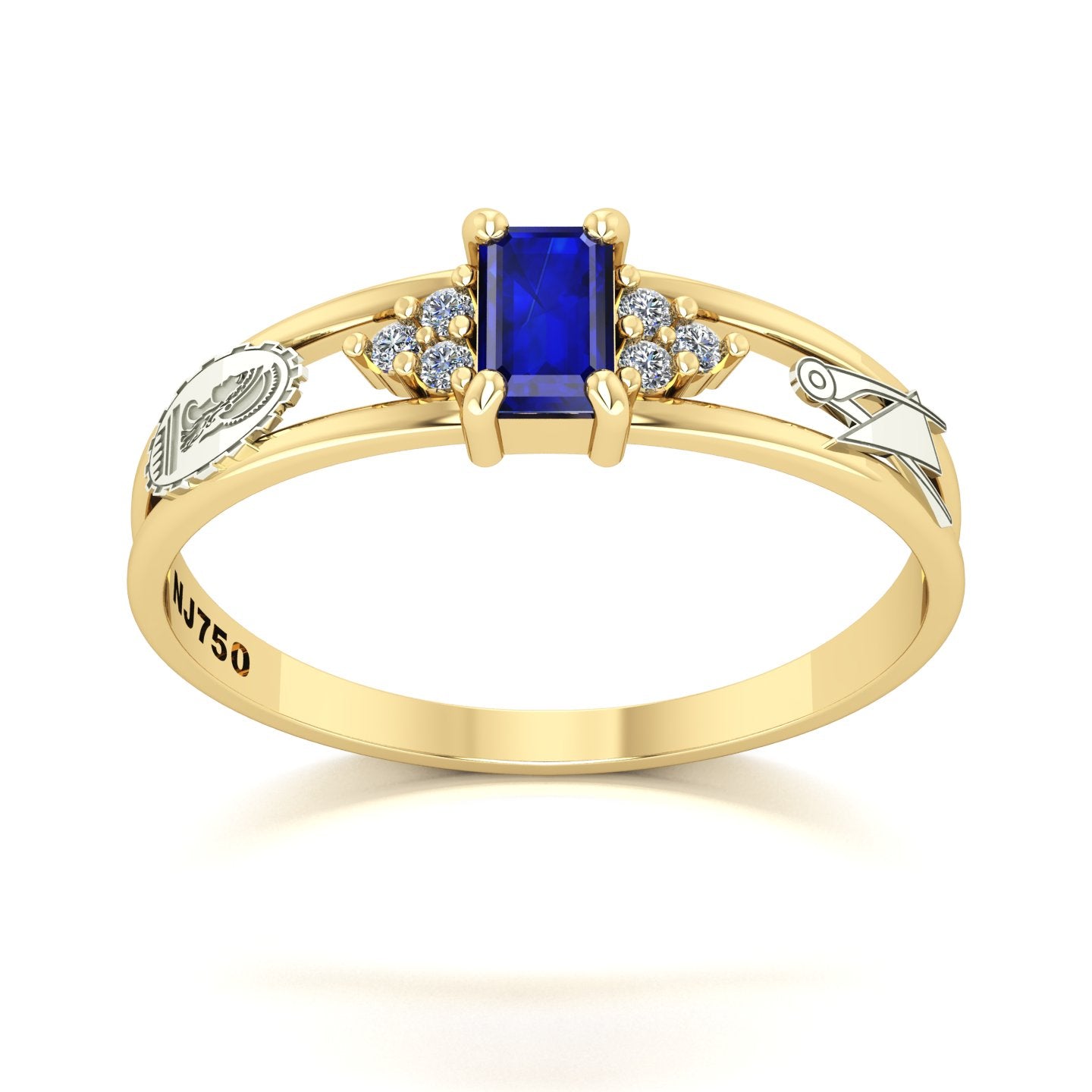 Anel de Formatura de Engenharia Civil Eternus Ouro 18k