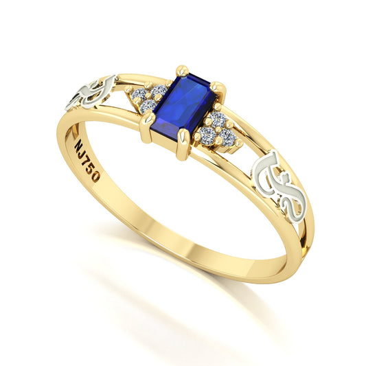 Anel de Formatura de Fonoaudiologia Eternus Ouro 18k