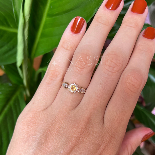 Anel de Formatura de Farmácia Lovely II Ouro 18k