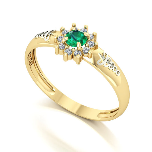 Anel de Formatura de Fisioterapia Evermore Ouro 18k