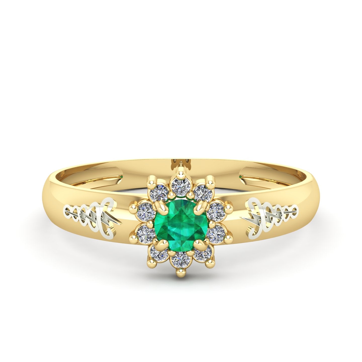 Anel de Formatura de Fisioterapia Evermore Ouro 18k