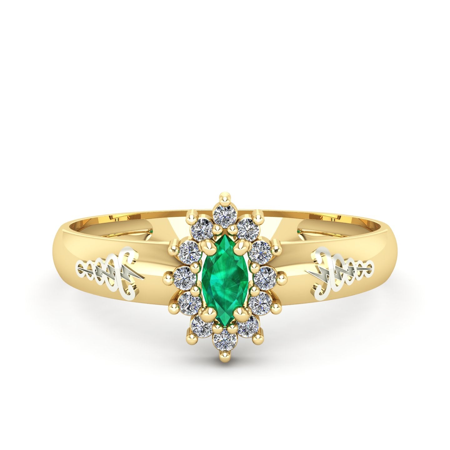 Anel de Formatura de Fisioterapia Evermore III Ouro 18k