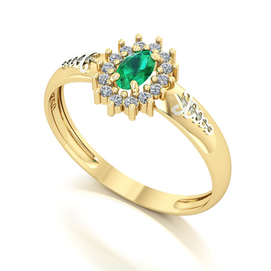 Anel de Formatura de Fisioterapia Evermore II Ouro 18k