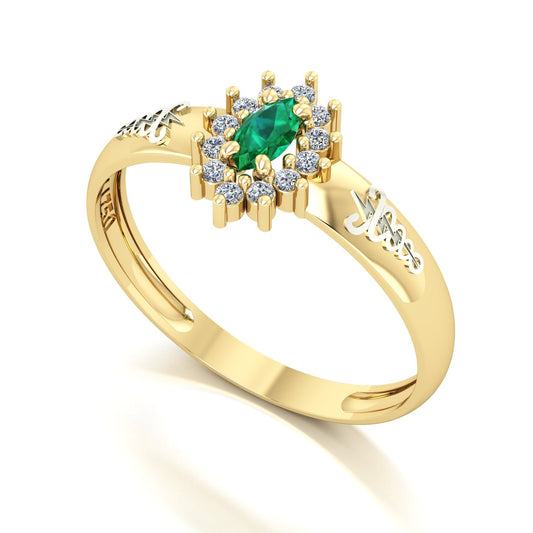 Anel de Formatura de Fisioterapia Evermore III Ouro 18k