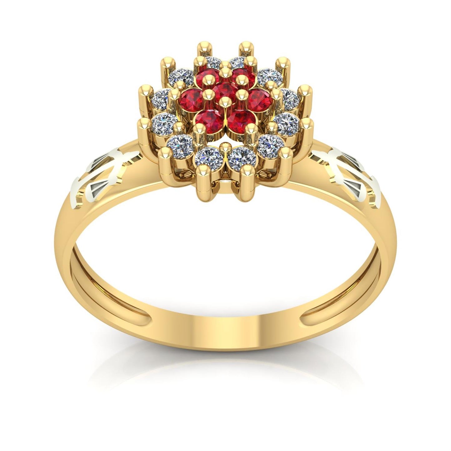 Anel de Formatura de Direito Flower Ouro 18k