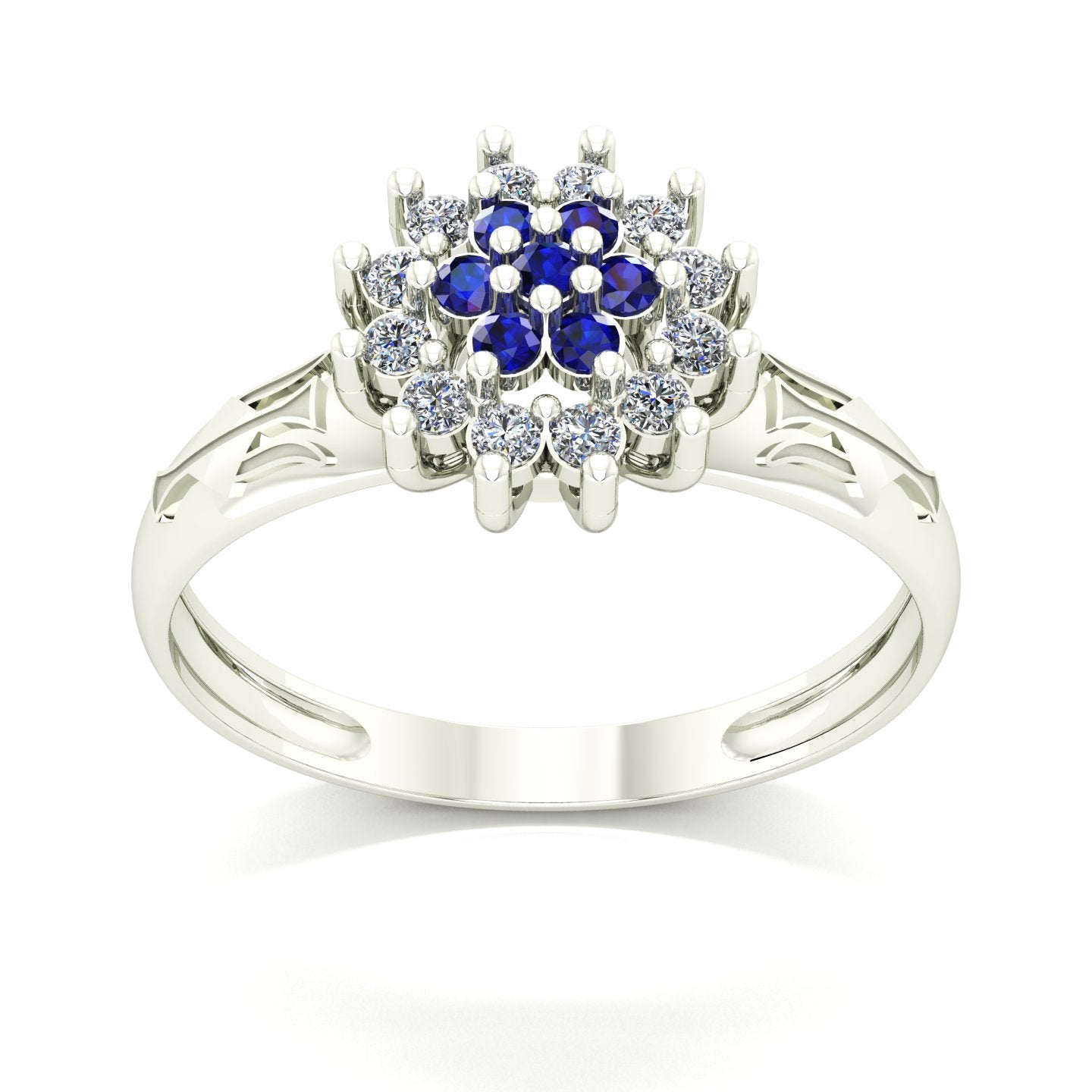 Anel de Formatura de Recursos Humanos Flower Ouro 18k