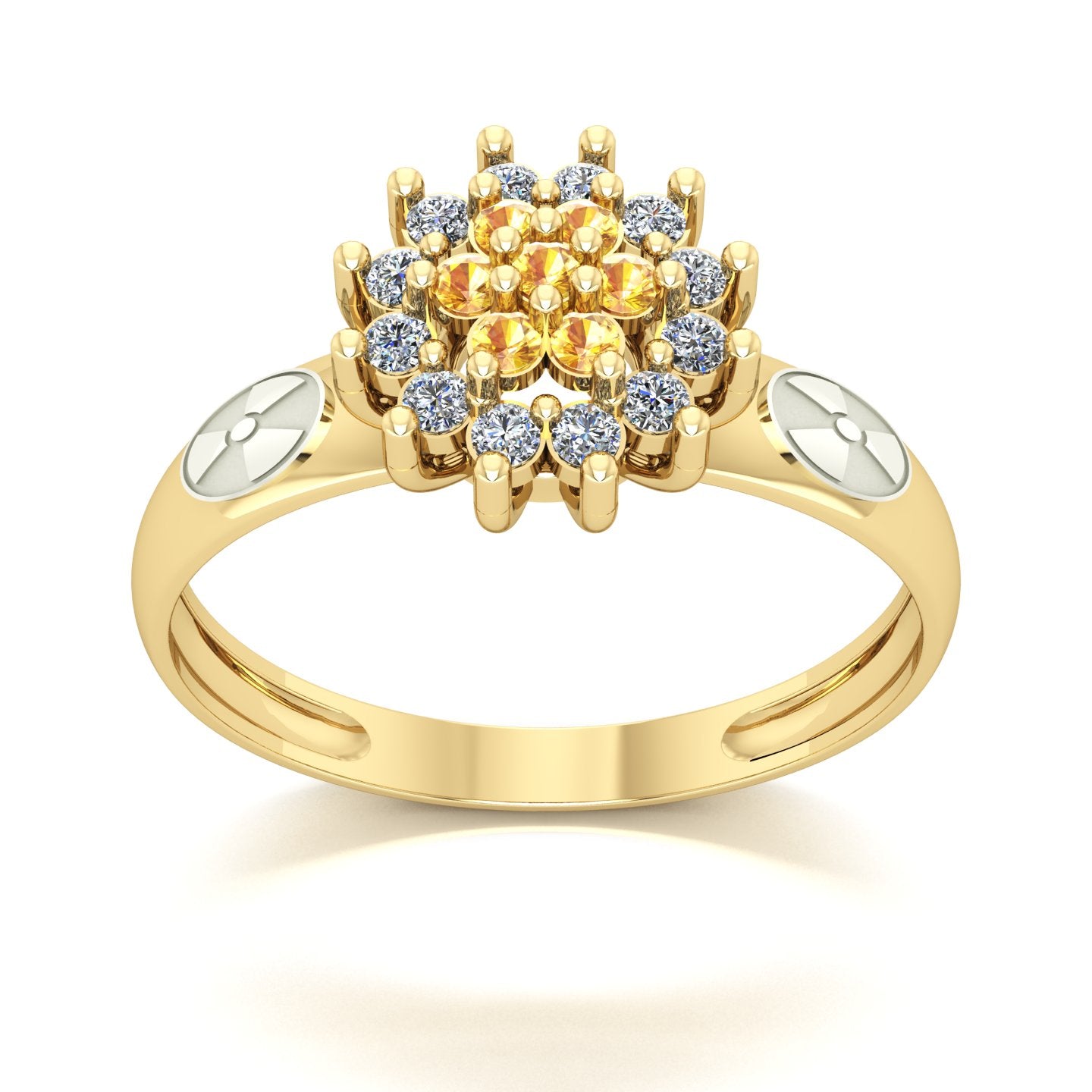 Anel de Formatura de Radiologia Flower Ouro 18k