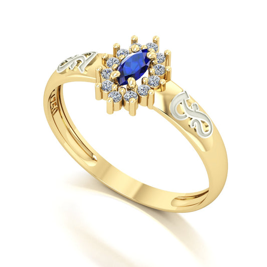 Anel de Formatura de Fonoaudiologia Evermore III Ouro 18k