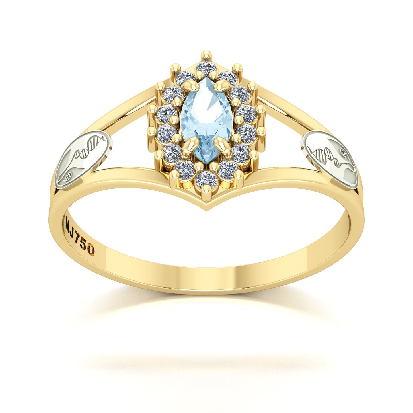 Anel de Formatura Biologia Legacy Ouro 18k