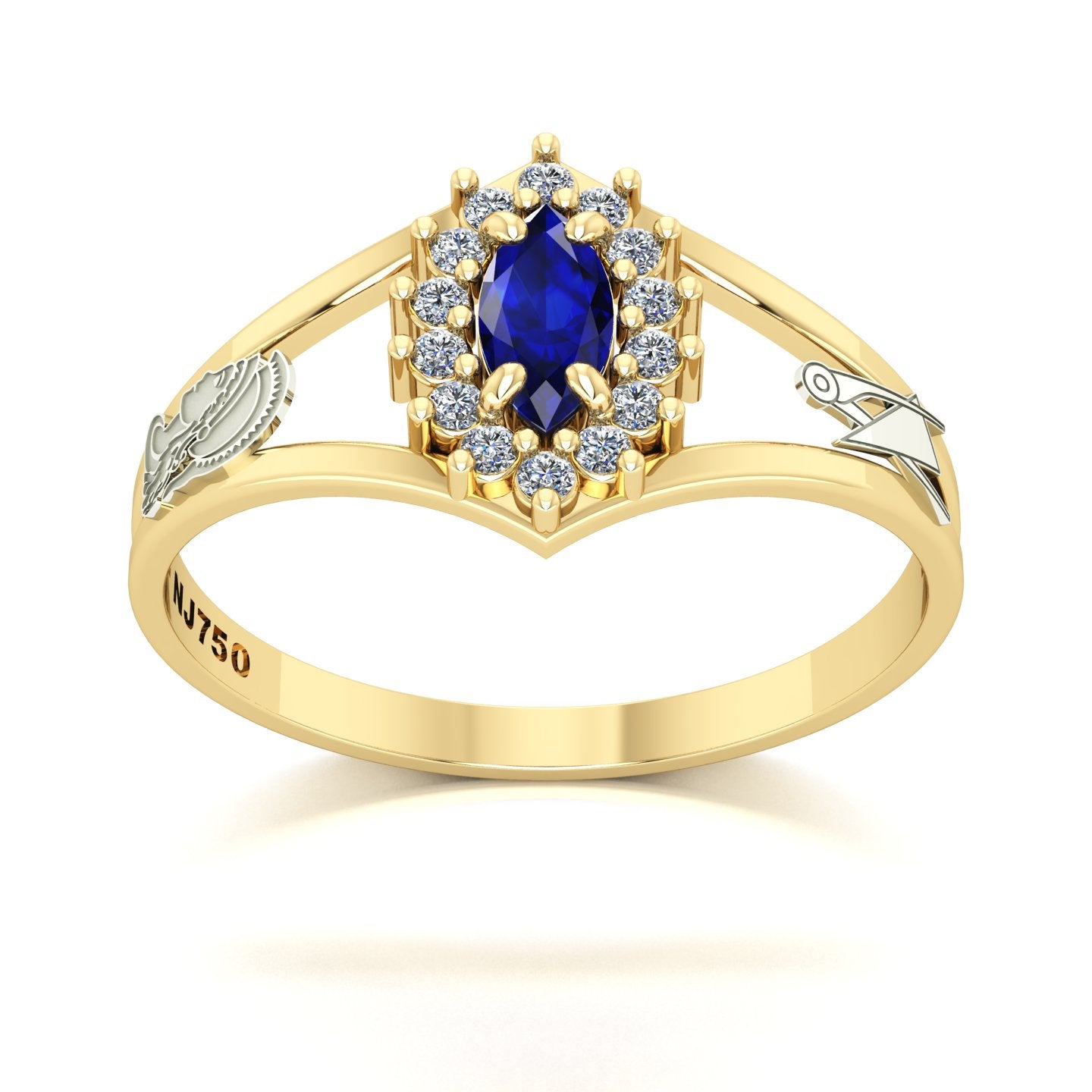 Anel de Formatura Engenharia de Produção Legacy Ouro 18k