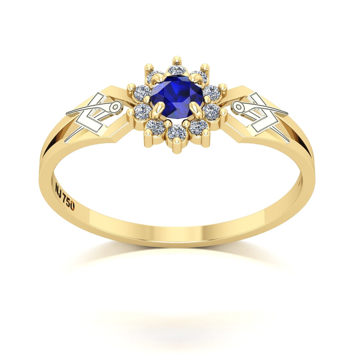 Anel de Formatura de Arquitetura Lovely II Ouro 18k