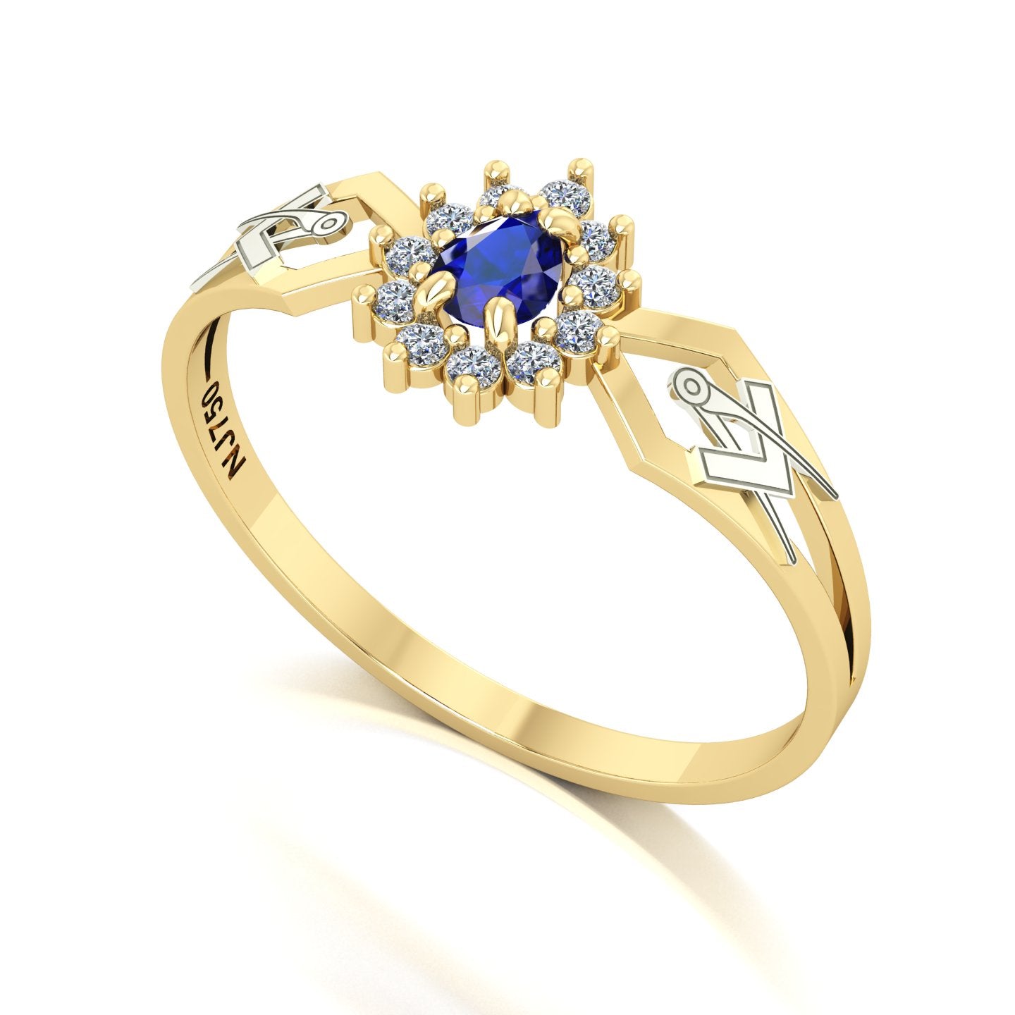 Anel de Formatura de Arquitetura Lovely III Ouro 18k