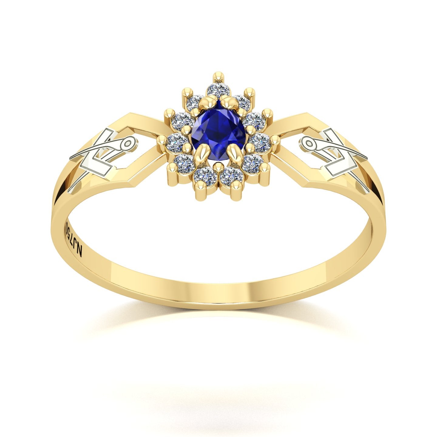 Anel de Formatura de Arquitetura Lovely III Ouro 18k
