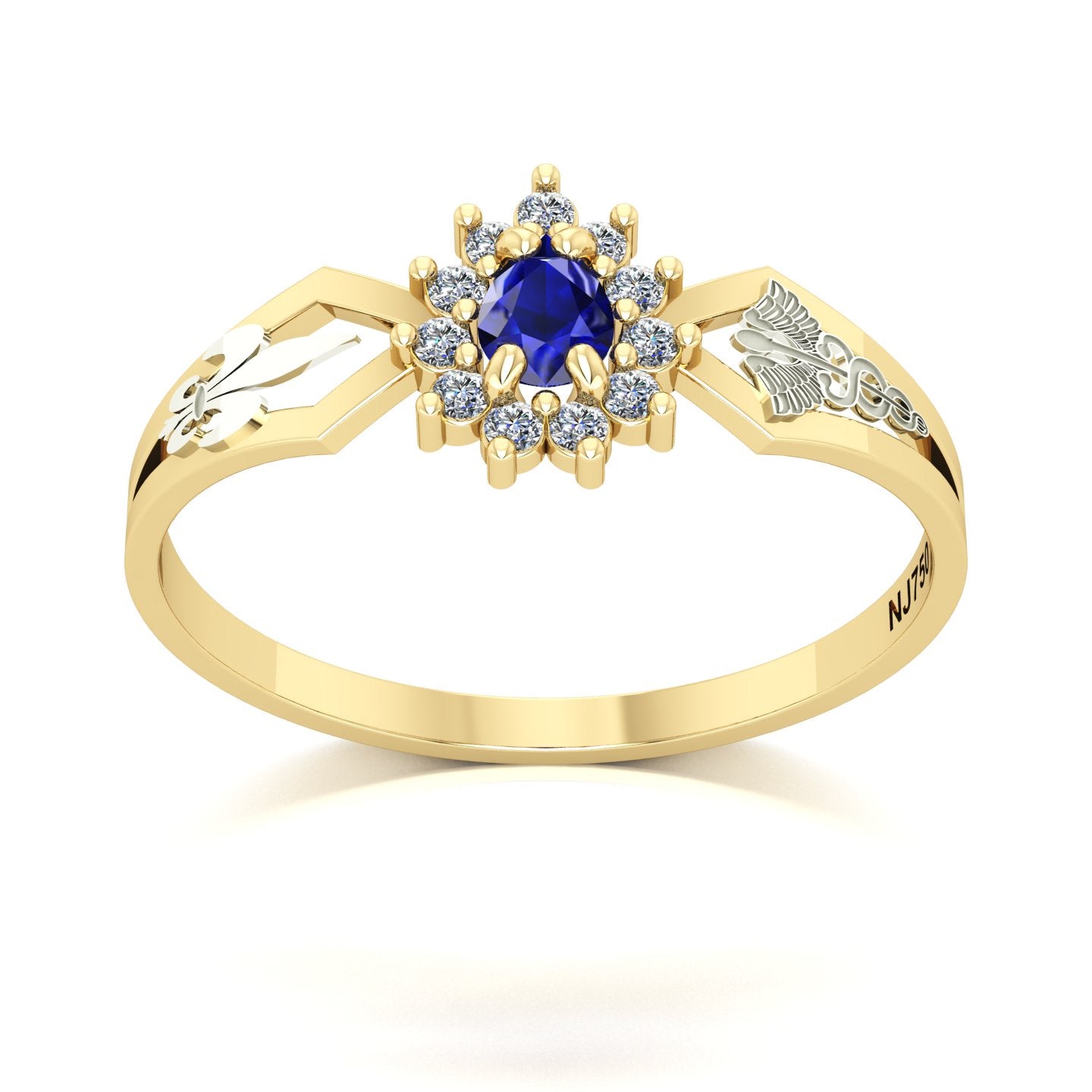 Anel de Formatura de Pedagogia Lovely III Ouro 18k