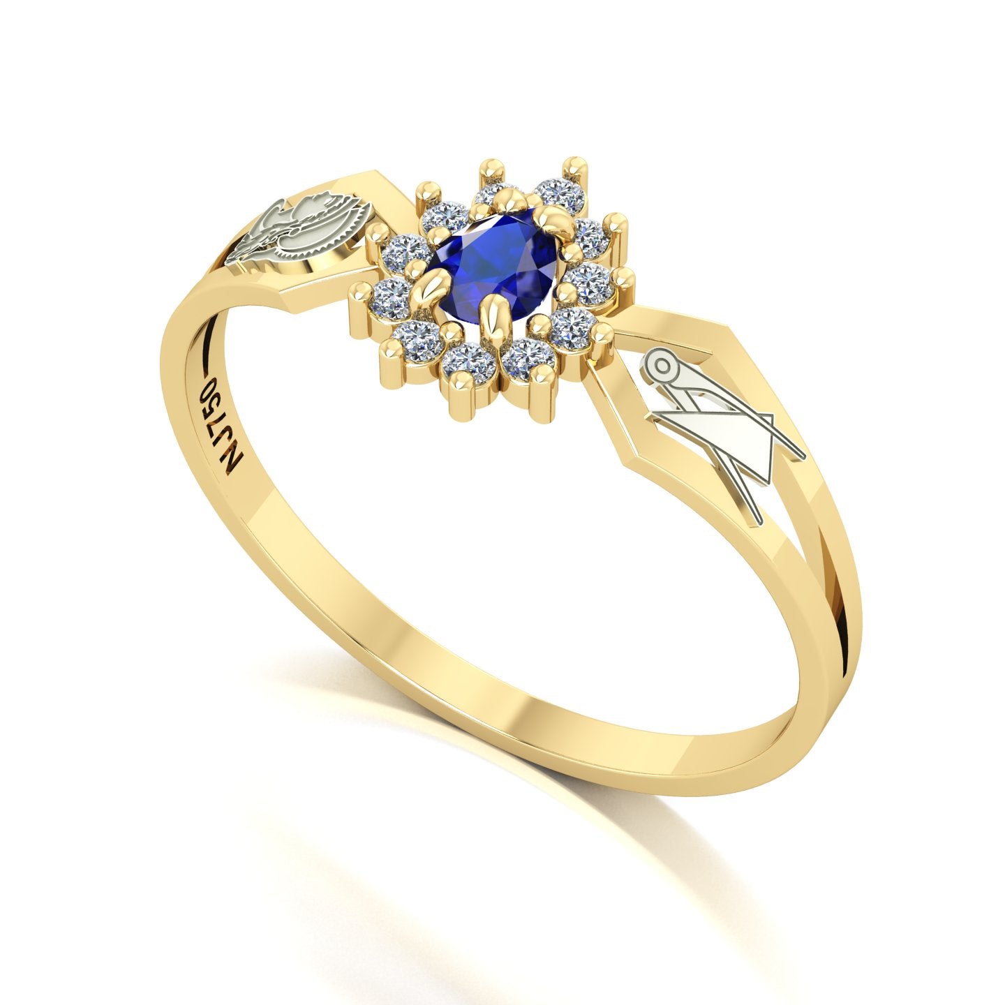 Anel de Formatura de Engenharia de Produção Lovely III Ouro 18k
