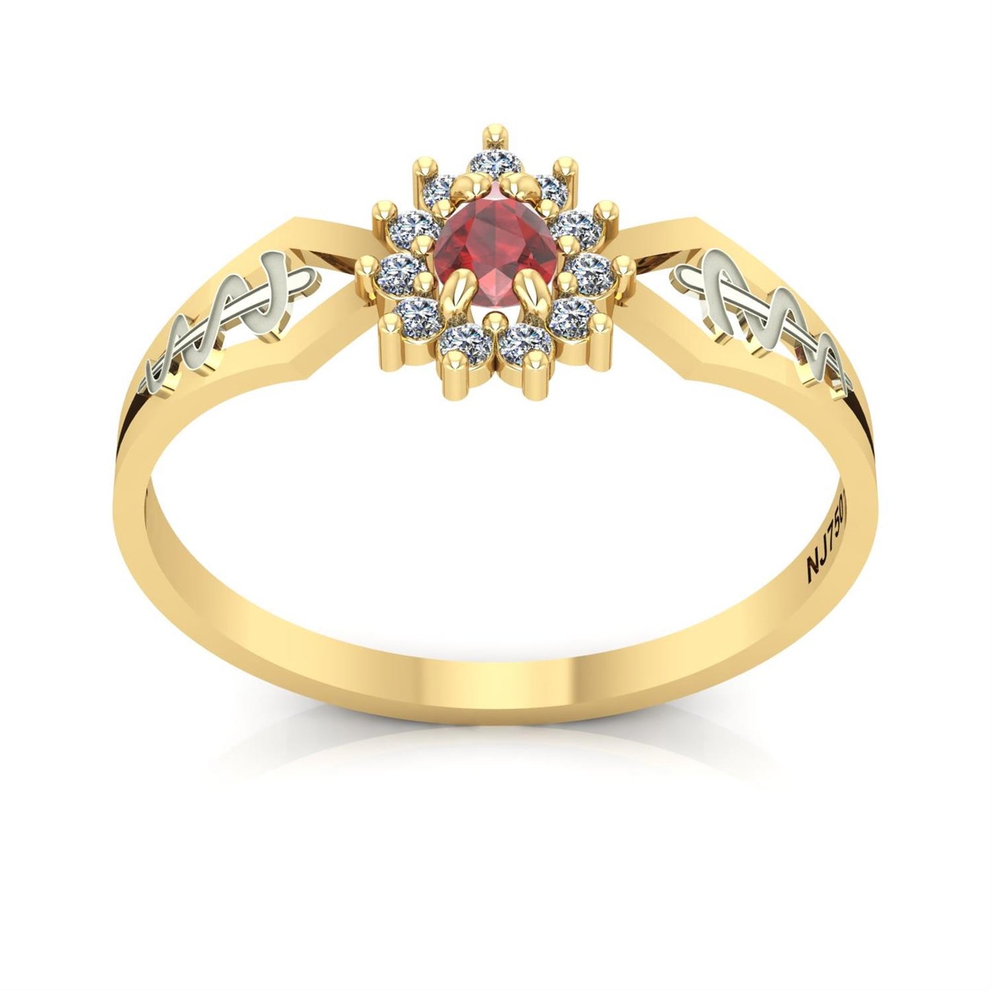 Anel de Formatura de Odontologia Lovely III Ouro 18k