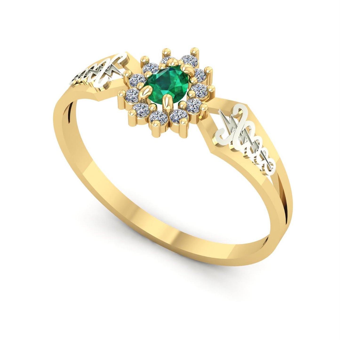 Anel de Formatura de Fisioterapia Lovely III Ouro 18k
