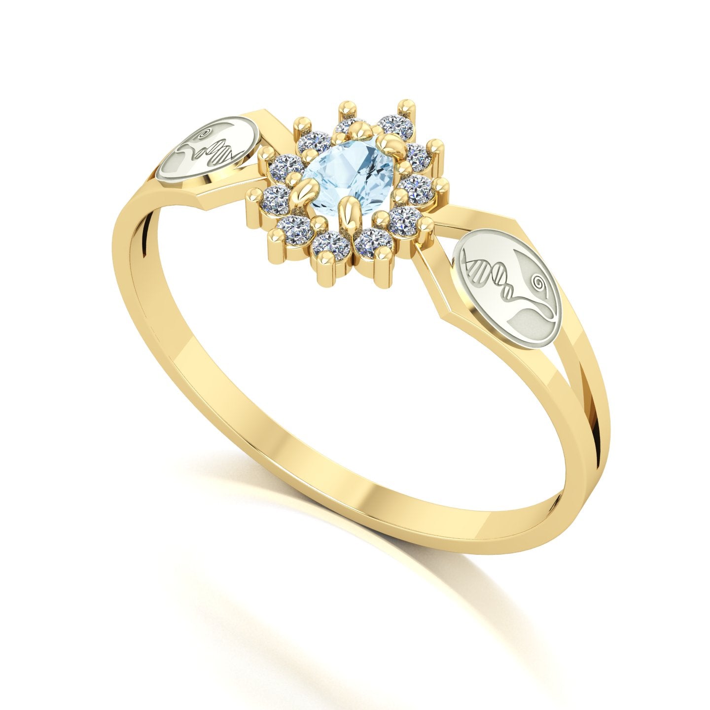 Anel de Formatura de Biologia Lovely III Ouro 18k