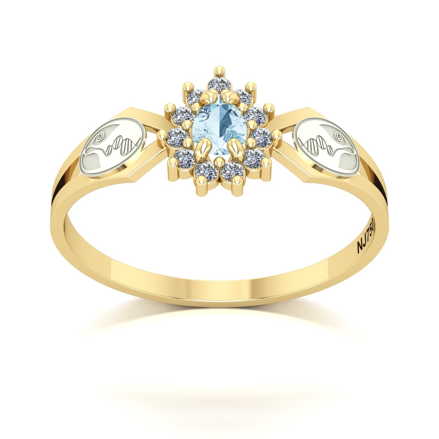 Anel de Formatura de Biologia Lovely III Ouro 18k