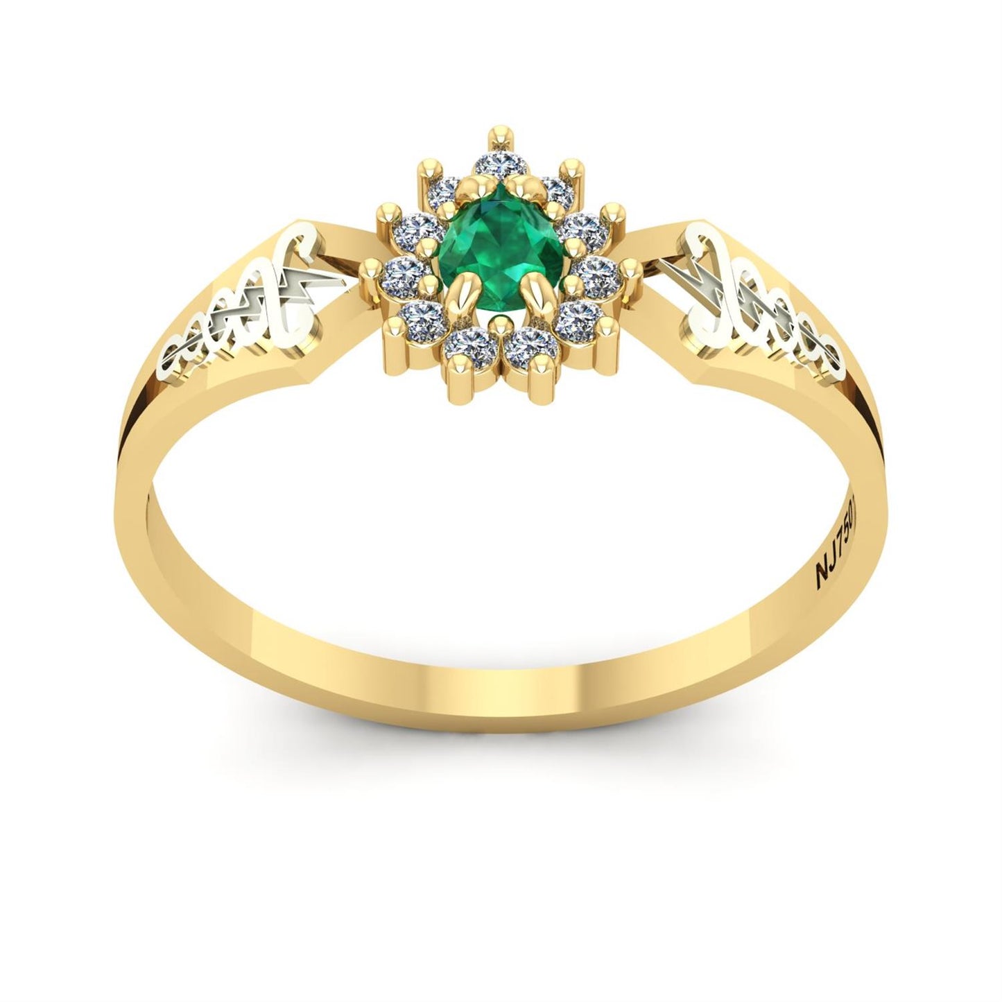 Anel de Formatura de Fisioterapia Lovely III Ouro 18k