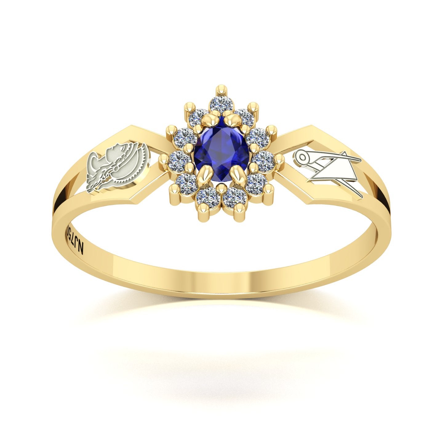 Anel de Formatura de Engenharia de Produção Lovely III Ouro 18k